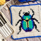 Scarab Beetle Tapestry Crochet Pattern: Potholder or Trivet Pattern