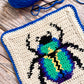 Scarab Beetle Tapestry Crochet Pattern: Potholder or Trivet Pattern