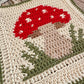 Toadstool Tapestry Crochet Pattern: Potholder or Trivet Pattern