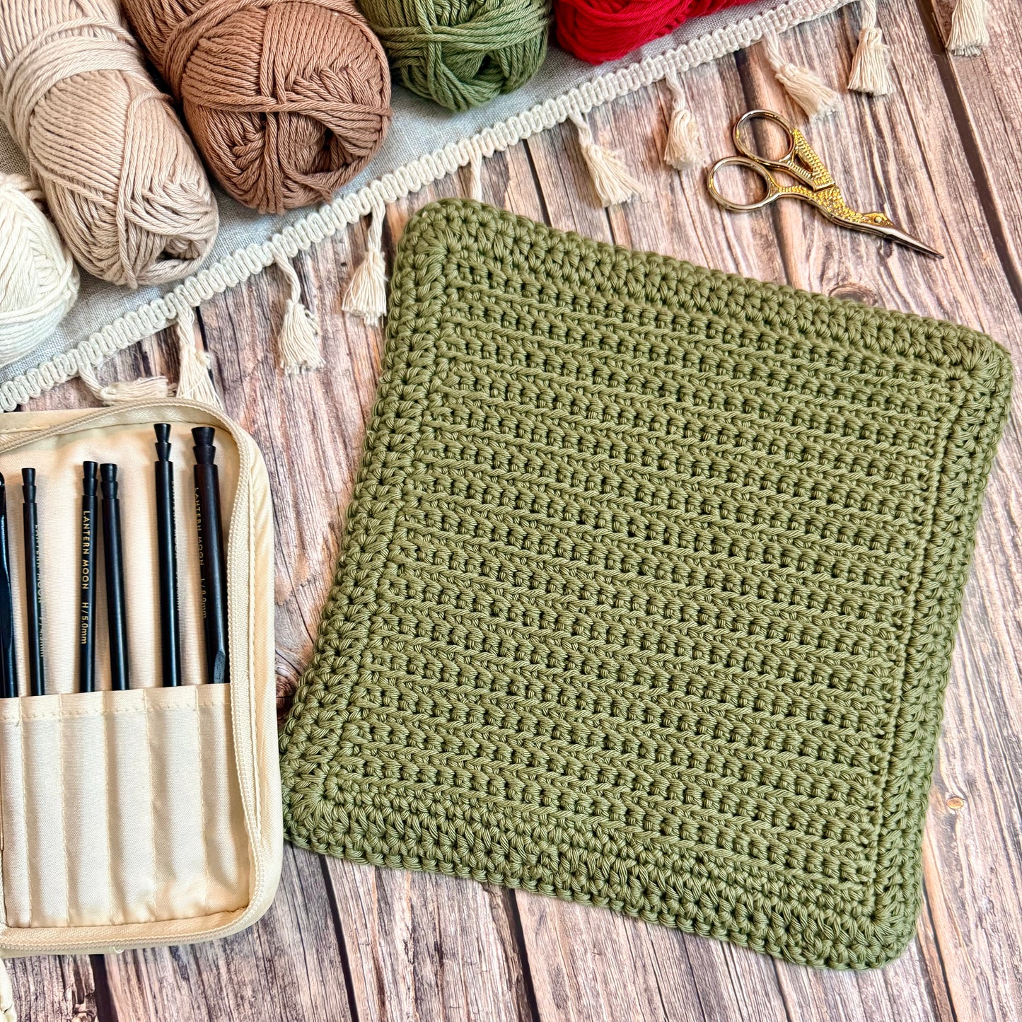 Toadstool Tapestry Crochet Pattern: Potholder or Trivet Pattern