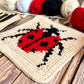 Ladybird Tapestry Crochet Pattern: Dishcloth or Washcloth Ladybug Pattern