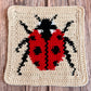 Ladybird Tapestry Crochet Pattern: Dishcloth or Washcloth Ladybug Pattern
