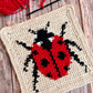 Ladybird Tapestry Crochet Pattern: Dishcloth or Washcloth Ladybug Pattern