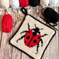 Ladybird Tapestry Crochet Pattern: Potholder or Trivet Ladybug Pattern