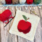 Apple Tapestry Crochet Pattern: Dishcloth or Washcloth Pattern