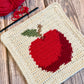 Apple Tapestry Crochet Pattern: Dishcloth or Washcloth Pattern
