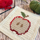 Apple Slice Tapestry Crochet Pattern: Dishcloth or Washcloth Pattern