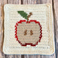 Apple Slice Tapestry Crochet Pattern: Dishcloth or Washcloth Pattern