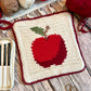 Apple Tapestry Crochet Pattern: Potholder or Trivet Pattern