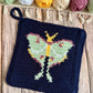 Luna Moth Tapestry Crochet Pattern: Potholder or Trivet Pattern