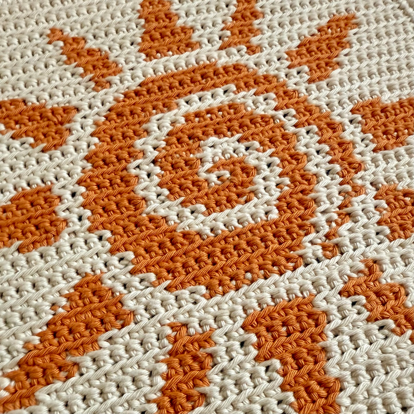 Golden Rays Tapestry Crochet Pattern: Table Mat Pattern