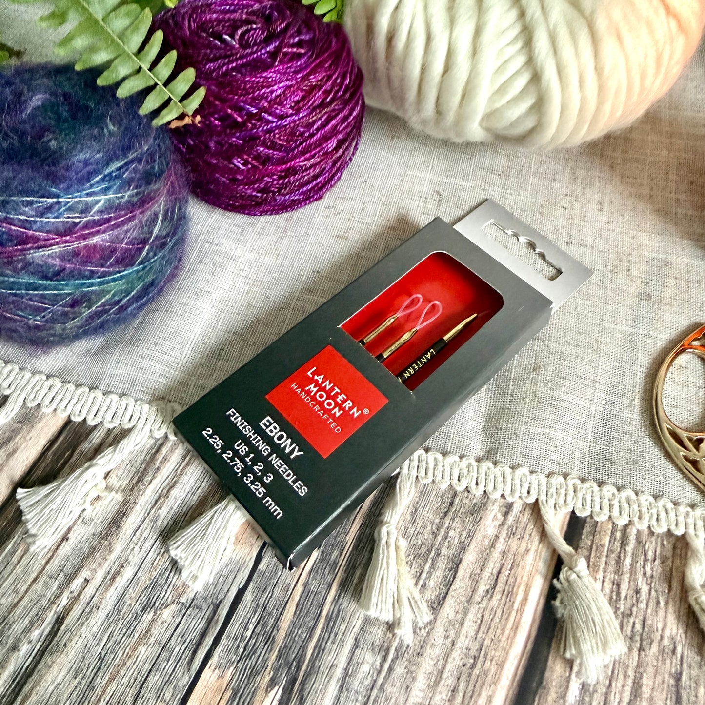 Lantern Moon Ebony Wood Finishing Needles (Set of 3)