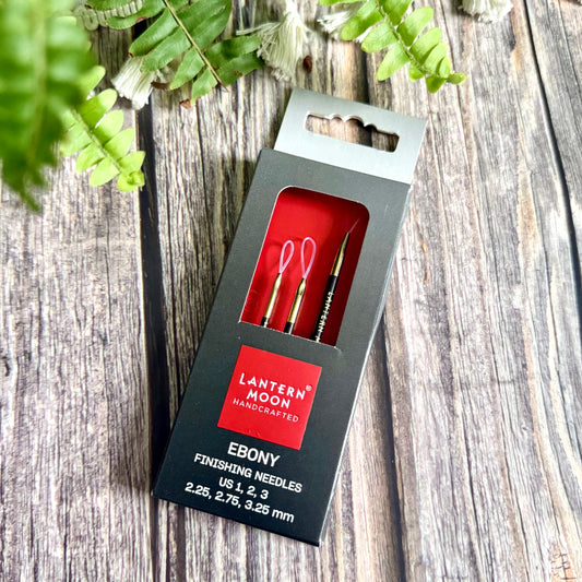 Lantern Moon Ebony Wood Finishing Needles (Set of 3)