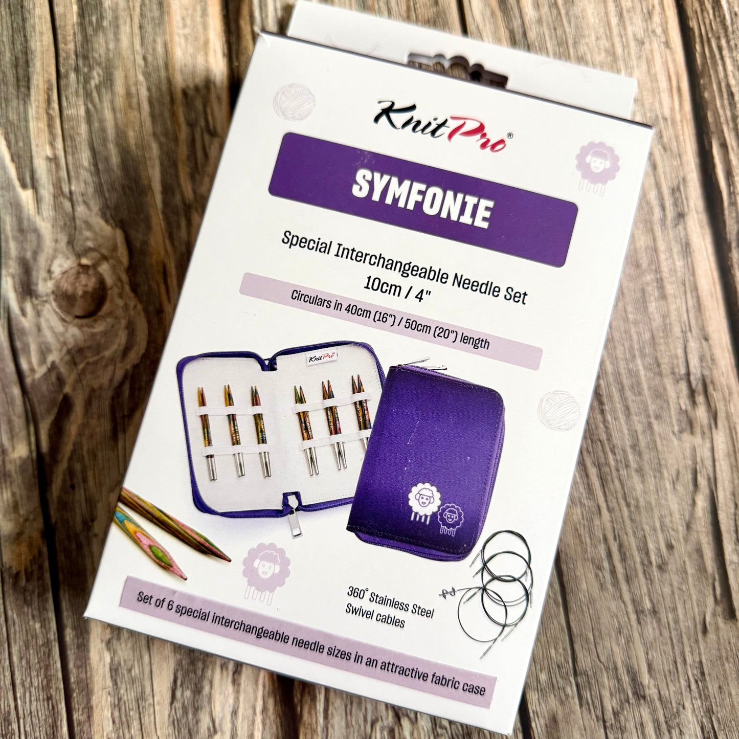 KnitPro Symfonie Wood Deluxe Interchangeable Knitting Needle Set – Standard or Special Length