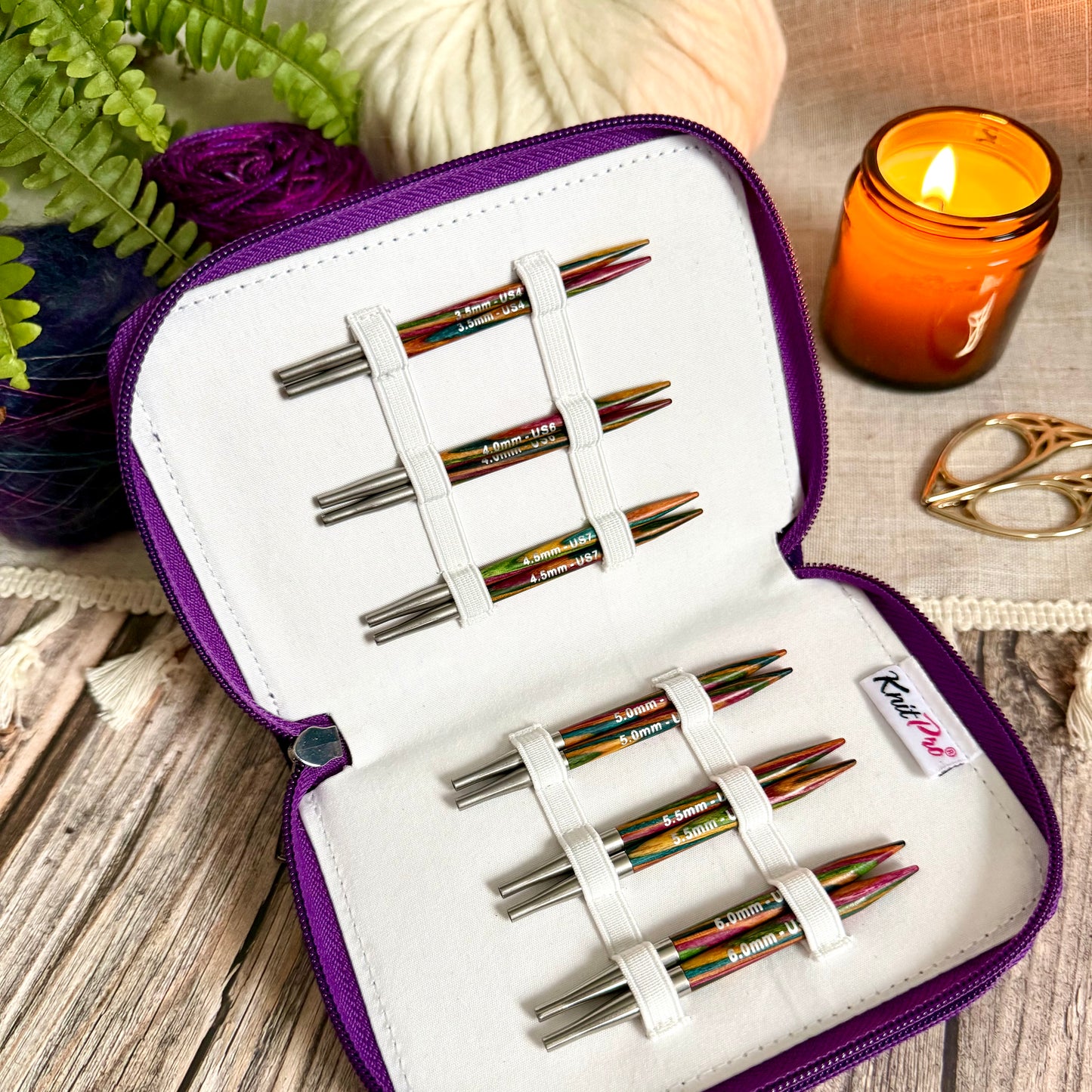 KnitPro Symfonie Wood Deluxe Interchangeable Knitting Needle Set – Standard or Special Length