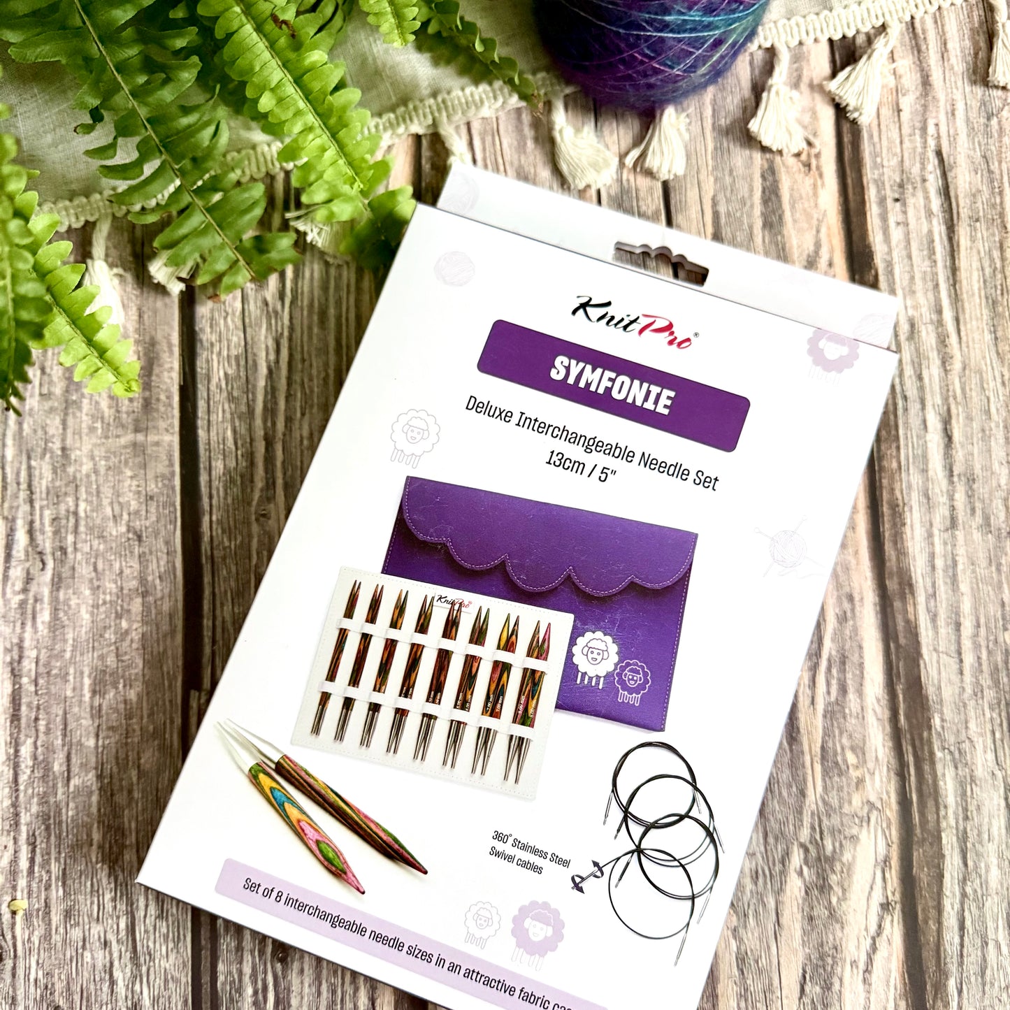 KnitPro Symfonie Wood Deluxe Interchangeable Knitting Needle Set – Standard or Special Length