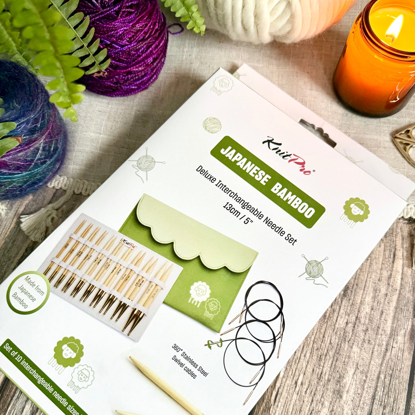 KnitPro Bamboo Deluxe Interchangeable Knitting Needle Set