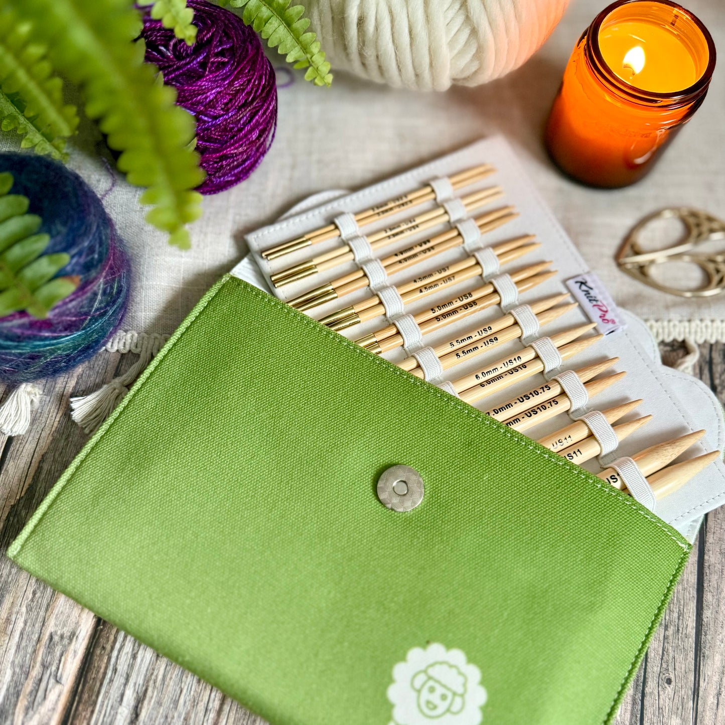 KnitPro Bamboo Deluxe Interchangeable Knitting Needle Set