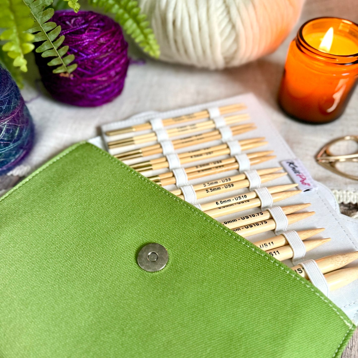 KnitPro Bamboo Deluxe Interchangeable Knitting Needle Set