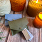 Leather stitch marker pouches