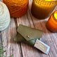 Olive Leather Stitch Marker Pouch