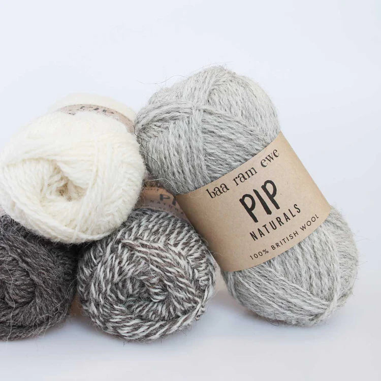 Baa Ram Ewe Pip Naturals, Undyed 4 Ply Yarn,25g