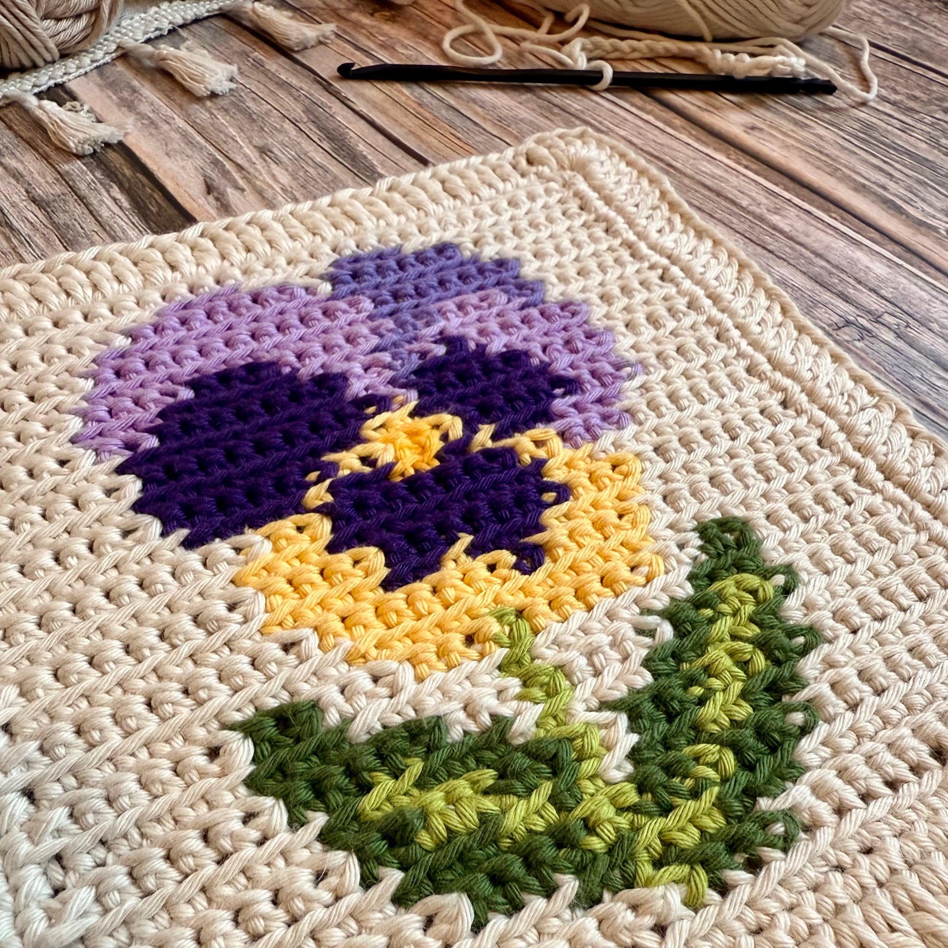 Pansy Tapestry Crochet Pattern