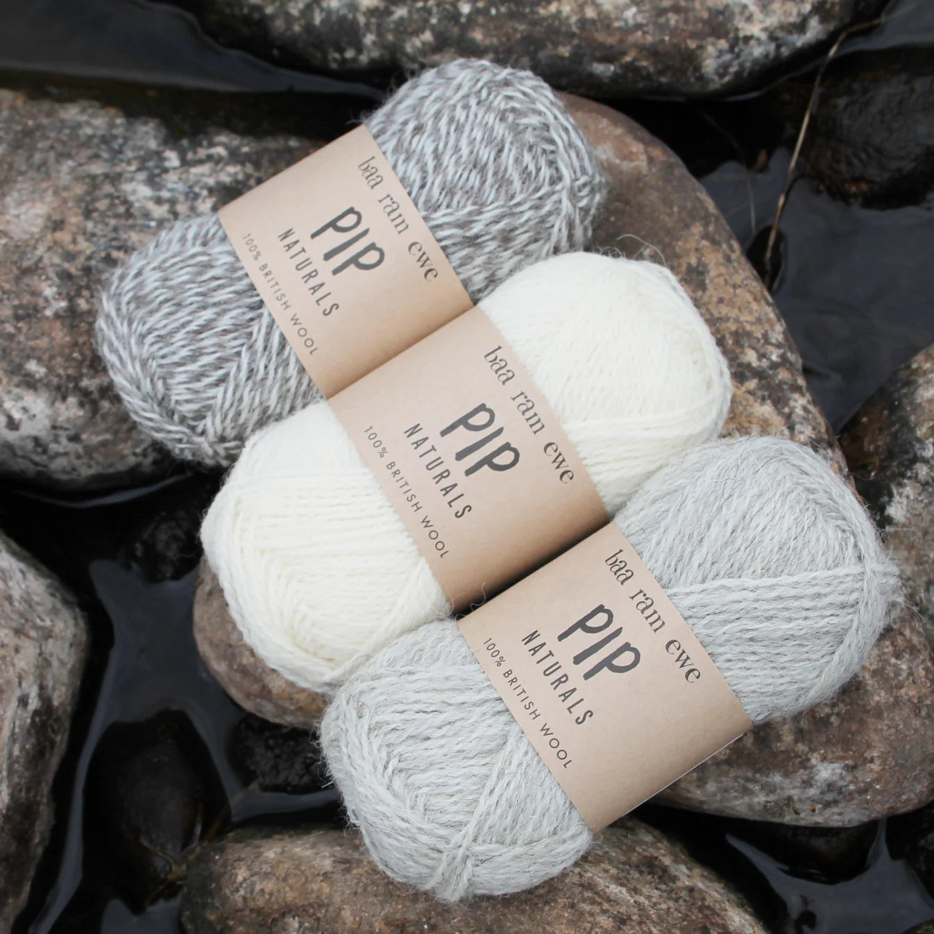 Baa Ram Ewe Pip Naturals, Undyed 4 Ply Yarn,25g