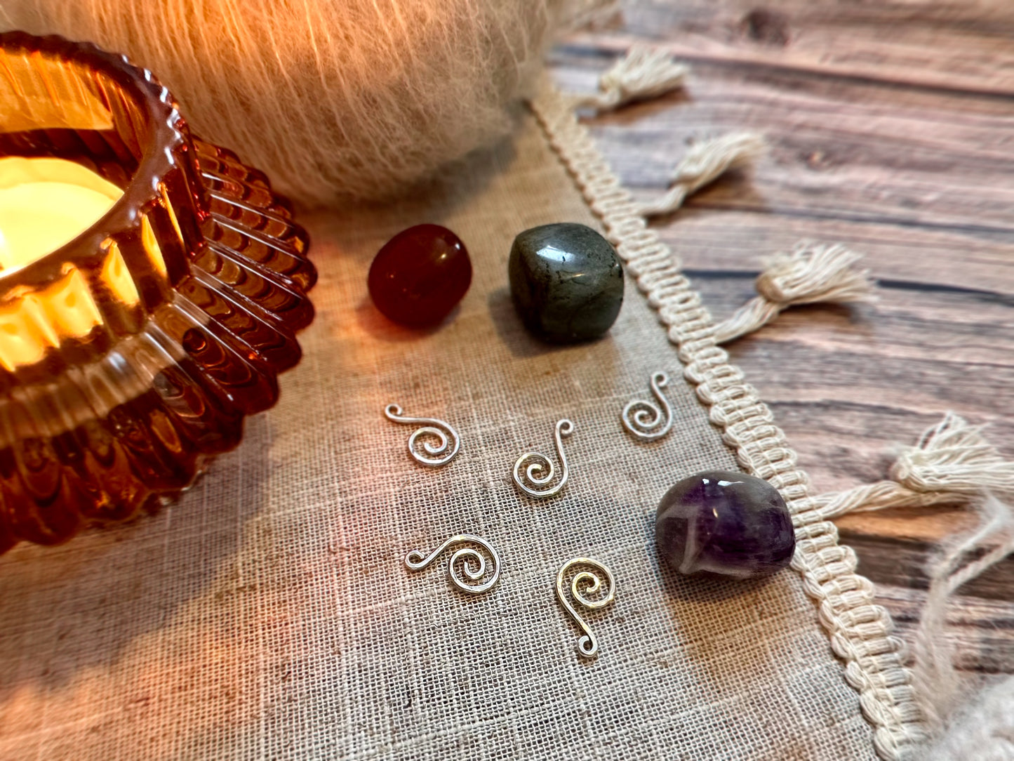 Sterling Silver Spiral Stitch Markers