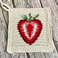Strawberry Dishcloth or Washcloth Crochet Pattern