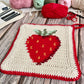 Strawberry Potholder Trivet Crochet Pattern