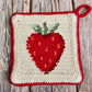 Strawberry Potholder Trivet Crochet Pattern