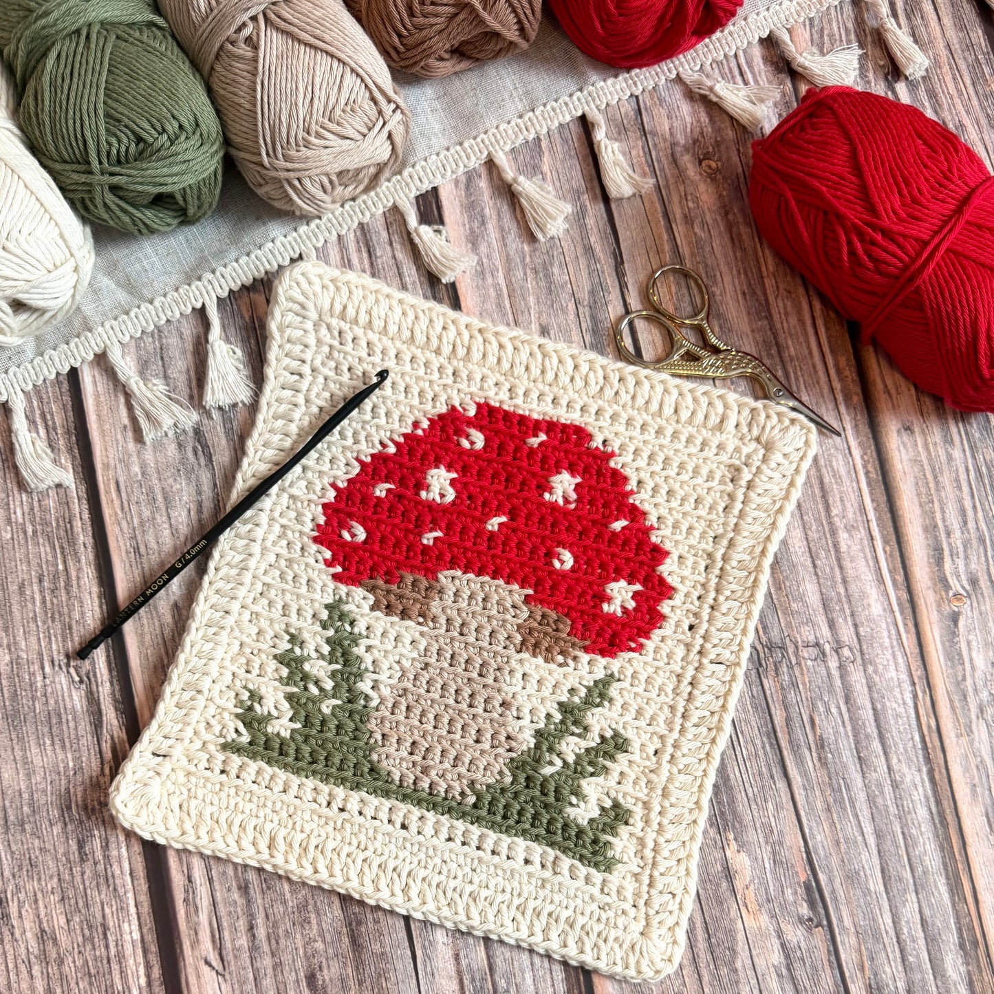 Toadstool Tapestry Crochet Pattern