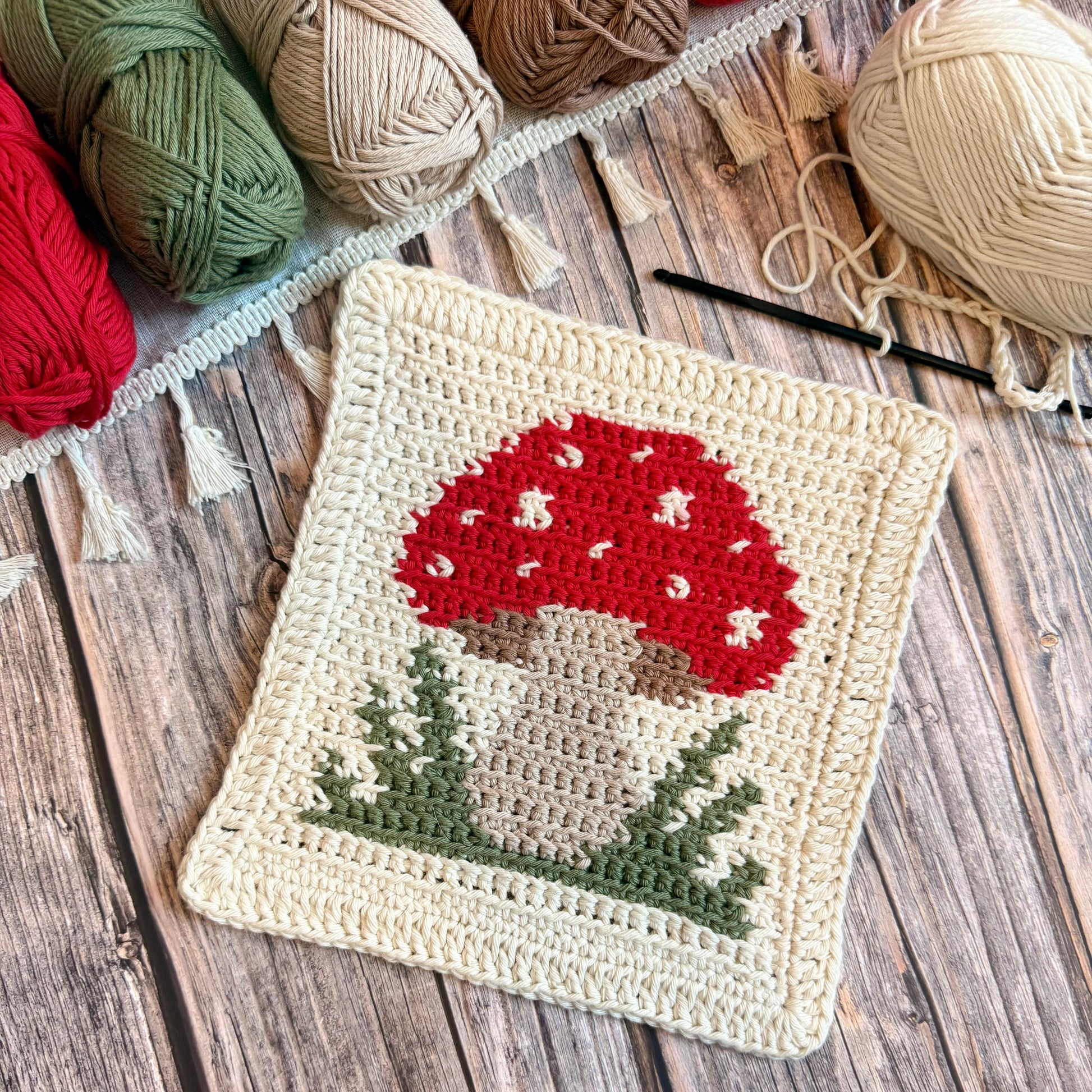 Toadstool Tapestry Crochet Pattern