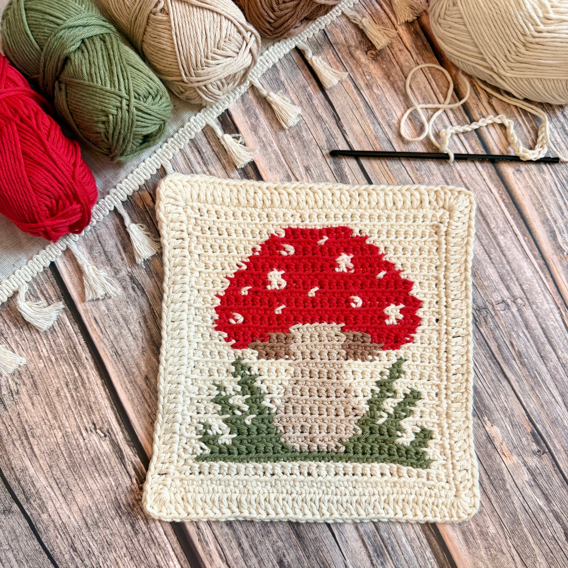 Toadstool Tapestry Crochet Pattern