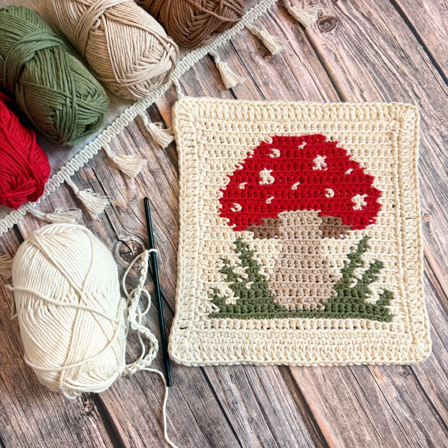 Toadstool Tapestry Crochet Pattern