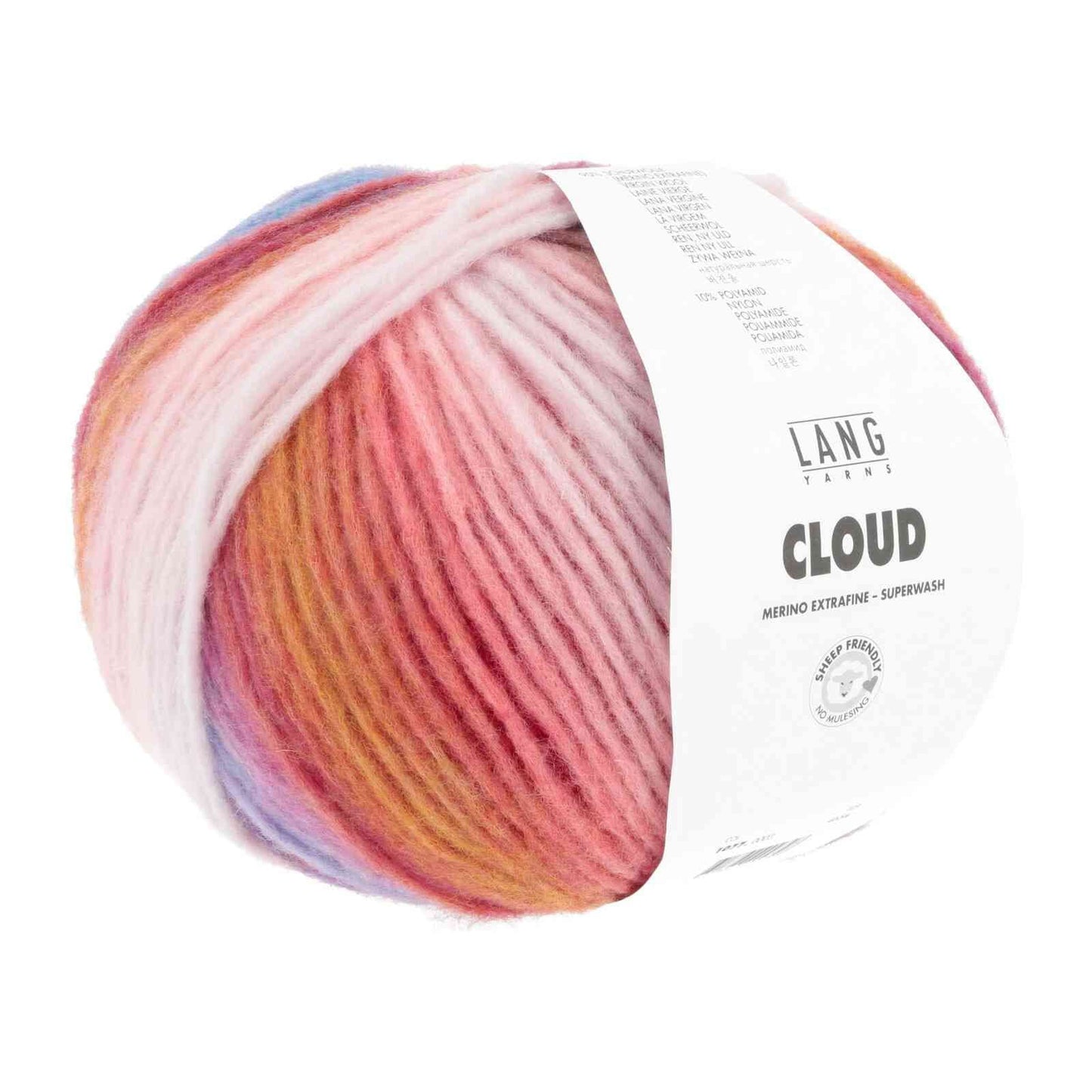 Lang Cloud Chunky Merino Yarn 100g, Lang Yarns Gradient Self Striping Wool
