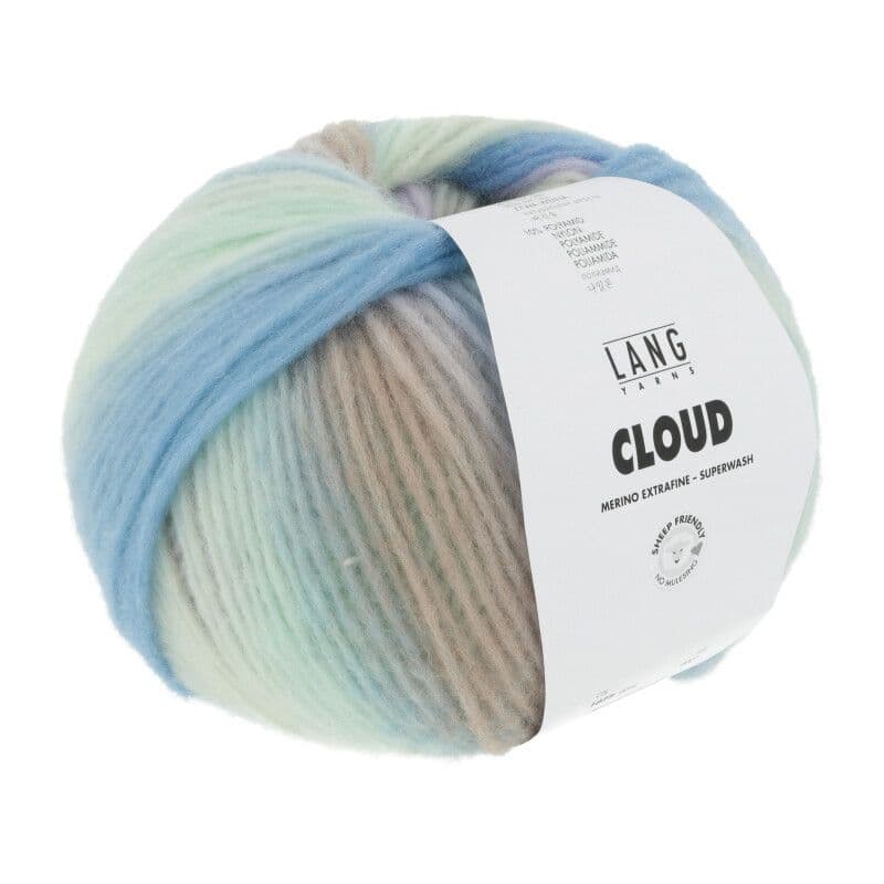 Lang Cloud Chunky Merino Yarn 100g, Lang Yarns Gradient Self Striping Wool