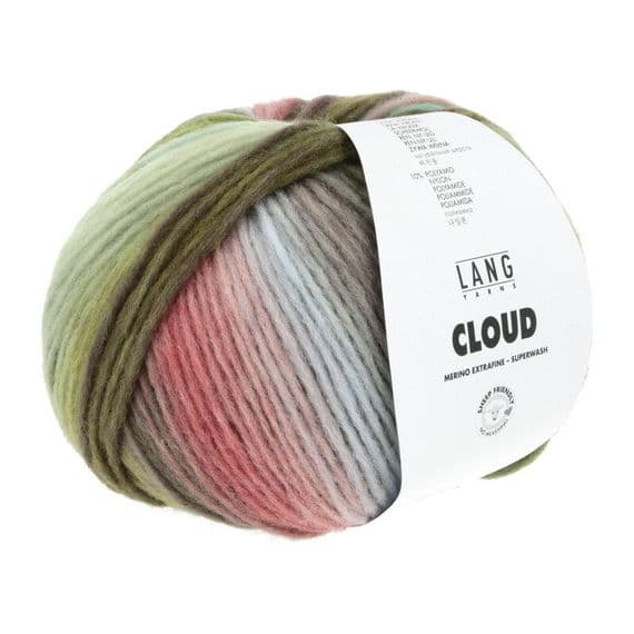 Lang Cloud Chunky Merino Yarn 100g, Lang Yarns Gradient Self Striping Wool
