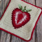 Strawberry Potholder Trivet Crochet Pattern